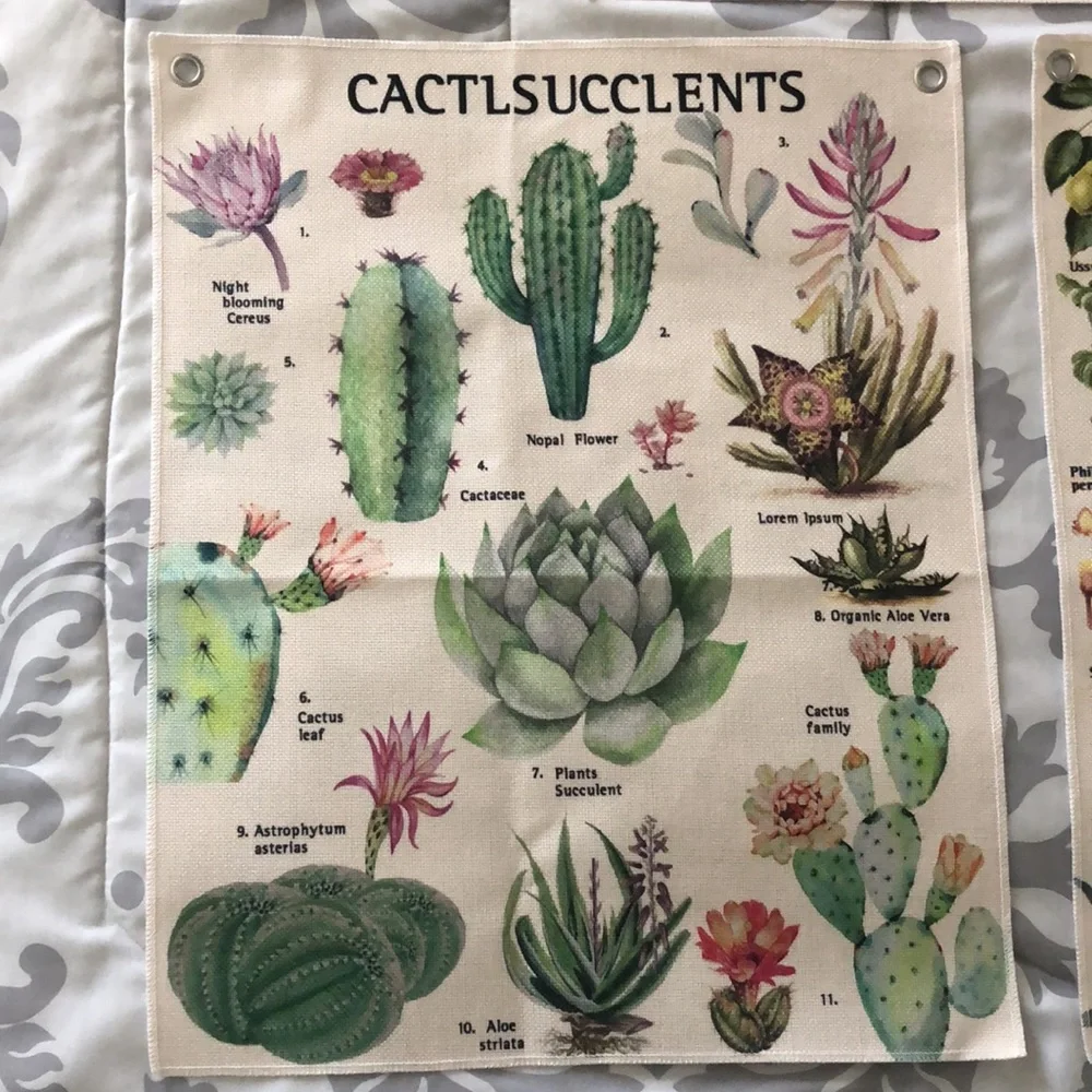 Set of 3 Plant Tapestries